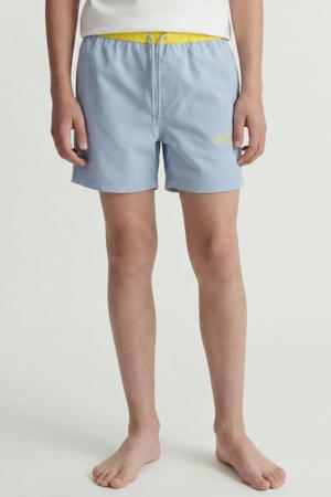 zwemshort lichtblauw/geel