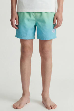 zwemshort limegroen/blauw