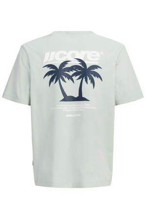 T-shirt met backprint grijsgroen