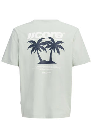 T-shirt met backprint grijsgroen
