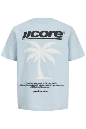 T-shirt met backprint lichtblauw