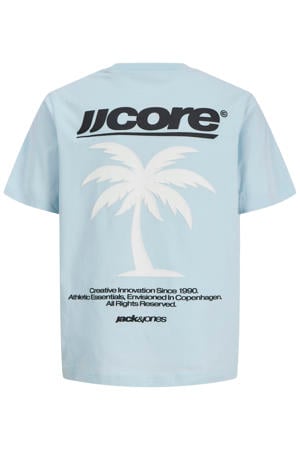 T-shirt met backprint lichtblauw