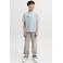 JACK & JONES JUNIOR T-shirt met backprint lichtblauw