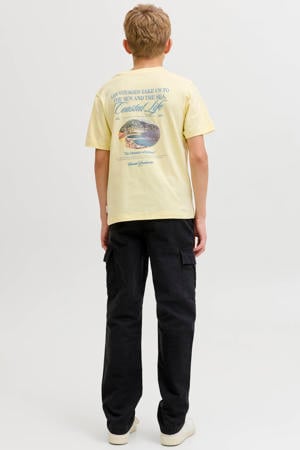 T-shirt met backprint geel