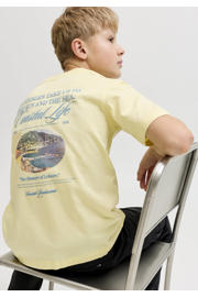 thumbnail: JACK & JONES JUNIOR T-shirt met backprint geel