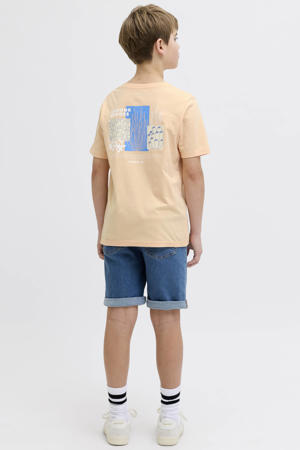 T-shirt met backprint oranje