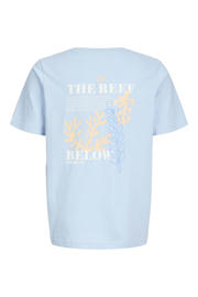 thumbnail: JJ REBEL JUNIOR T-shirt met backprint lichtblauw