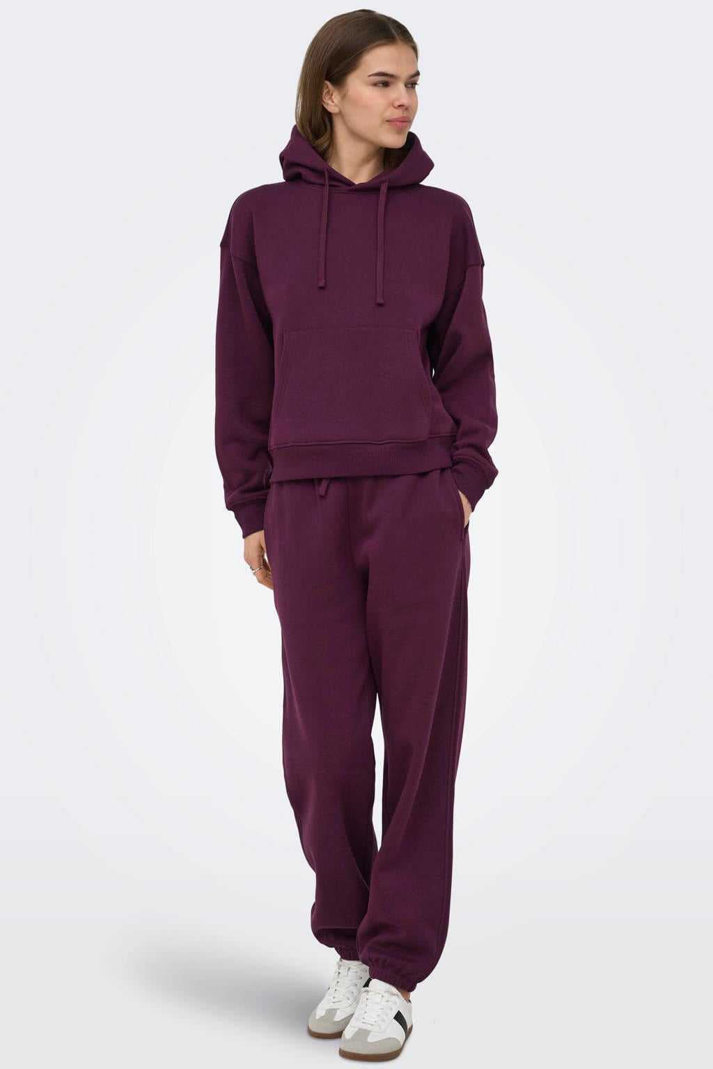 ONLY hoodie donkerpaars