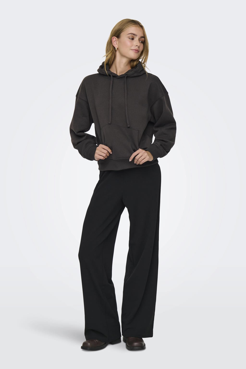 ONLY hoodie donkerbruin