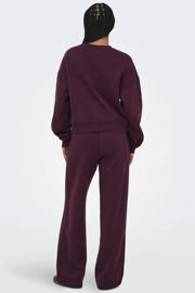 thumbnail: ONLY wide leg regular waist sweatpants donkerpaars