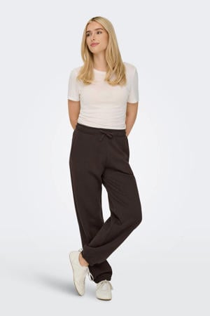 relaxed regular waist sweatpants donkerbruin
