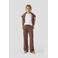 Anytime fleece wide leg joggingbroek bruin