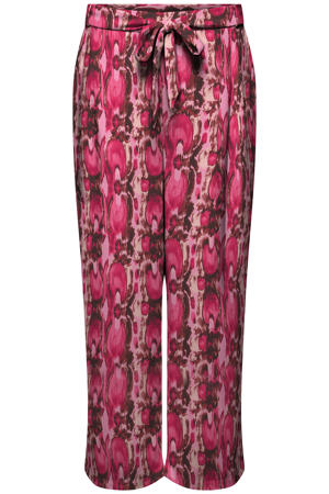 straight high waist casual broek roze