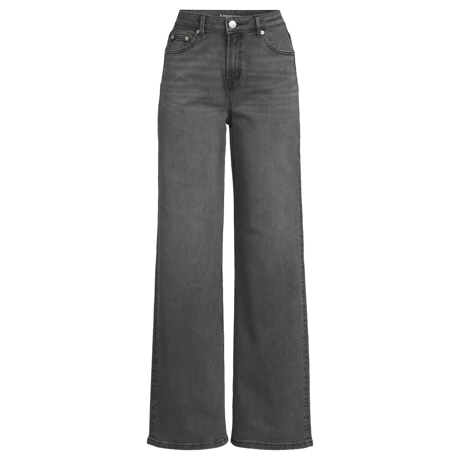 Anytime high waist wide leg jeans dark grey
