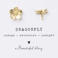 A Beautiful Story broche Hibiscus Dragonfly - goudkleurig (set van 2)