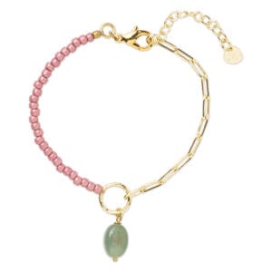 gold plated armband Rise Aventurijn