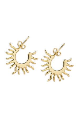 gold plated oorbellen Fierce