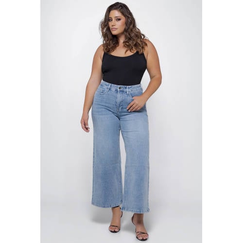 Fox Factor high waist bootcut jeans light blue denim