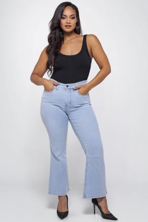 BOBI Coco Blue high waist bootcut jeans light blue denim