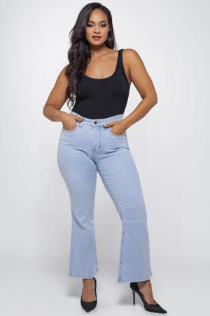 BOBI Coco Blue high waist bootcut jeans light blue denim