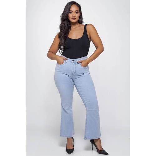 Fox Factor BOBI Coco Blue high waist bootcut jeans light blue denim