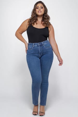 IRI Lenox Blue high waist slim fit jeans medium blue denim