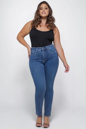 IRI Lenox Blue high waist slim fit jeans medium blue denim