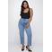 Fox Factor RIO Ruby Blue high waist cropped jeans light blue denim