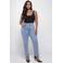 Fox Factor GIGI L.A. Blue high waist straight leg jeans light blue denim