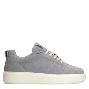 suède sneakers lichtblauw