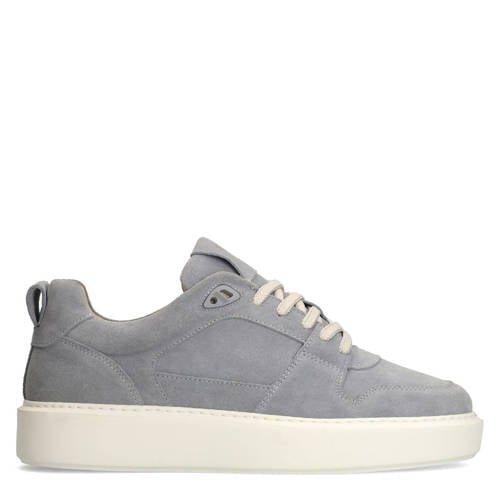 Manfield suède sneakers lichtblauw afbeelding