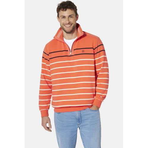 Babista gestreepte sweater MODASTELLA koraalrood afbeelding