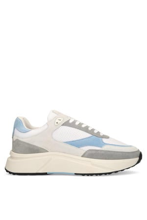 suède sneakers wit/grijs