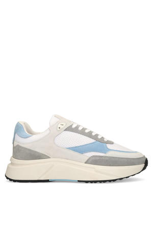suède sneakers wit/grijs