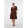 VERO MODA CURVE midi jurk bruin