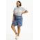 Anyday gebloemde T-shirt lichtblauw