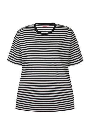 gestreept T-shirt zwart