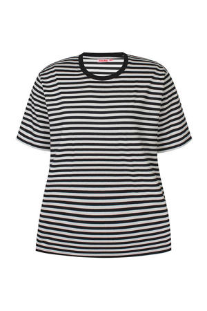 gestreept T-shirt zwart