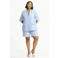 Anyday wide leg regular waist bermuda short lichtblauw
