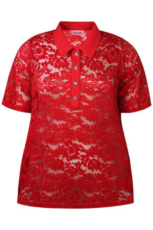 kanten top rood