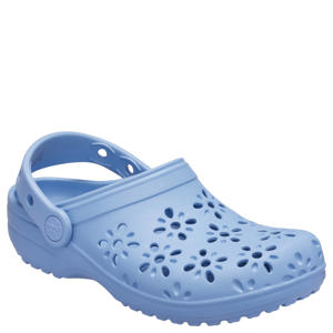 Schoolkind/Tiener classic floral cut out clogs blauw