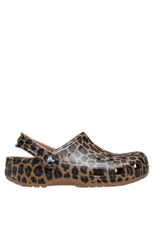 Schoolkind/Tiener clogs bruin/panterprint