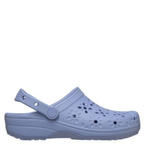Classic floral cut out clogs blauw