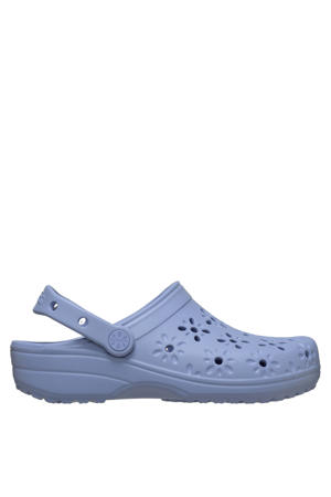 Classic floral cut out clogs blauw