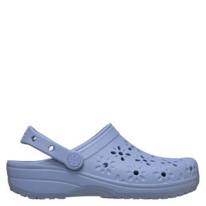 Classic floral cut out clogs blauw