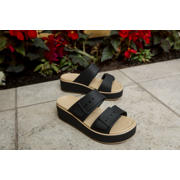 thumbnail: Crocs slippers met plateauzool en sleehak - zwart