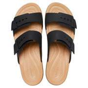 thumbnail: Crocs slippers met plateauzool en sleehak - zwart