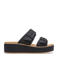 Crocs slippers met plateauzool en sleehak - zwart