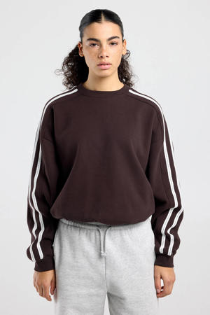 cropped trui donkerbruin