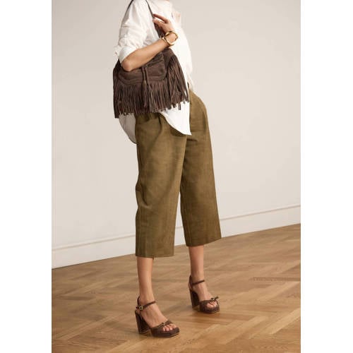 Manfield suède sandalettes donkerbruin